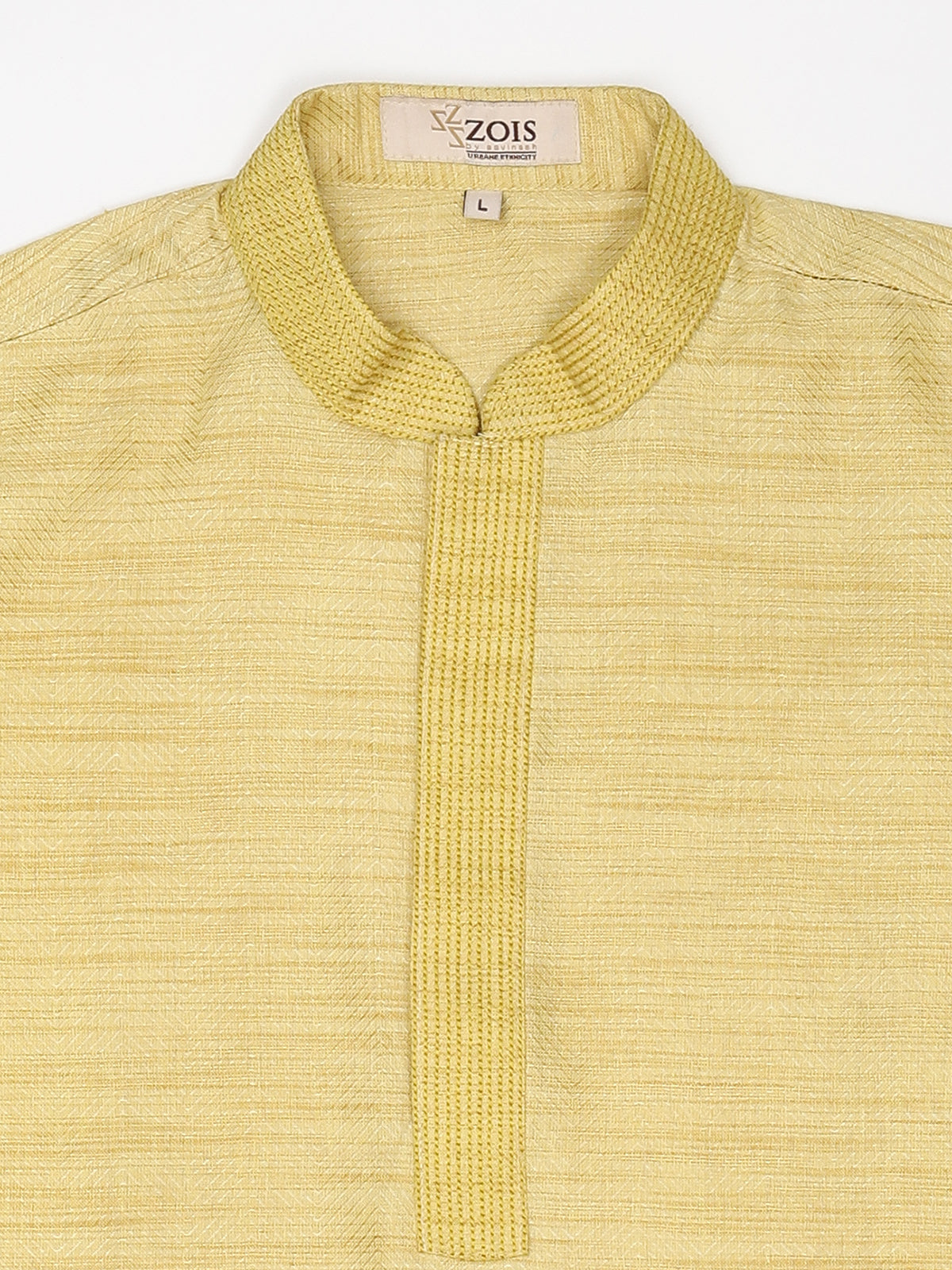 Boys Festive & Party Kurta and Pyjama Set (Yellow Pack of 1)