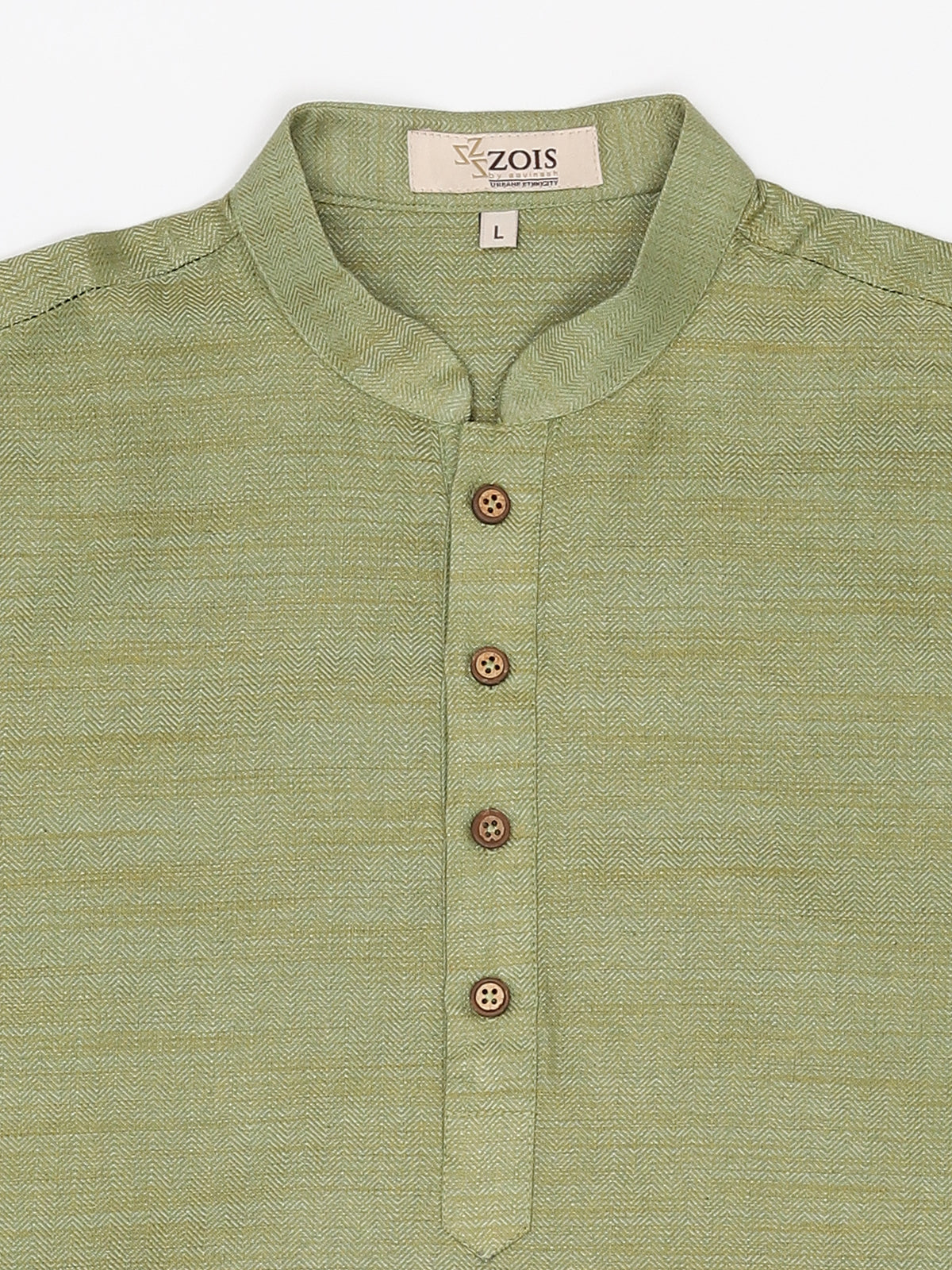 Boys Festive & Party Kurta and Pyjama Set (Green Pack of 1)