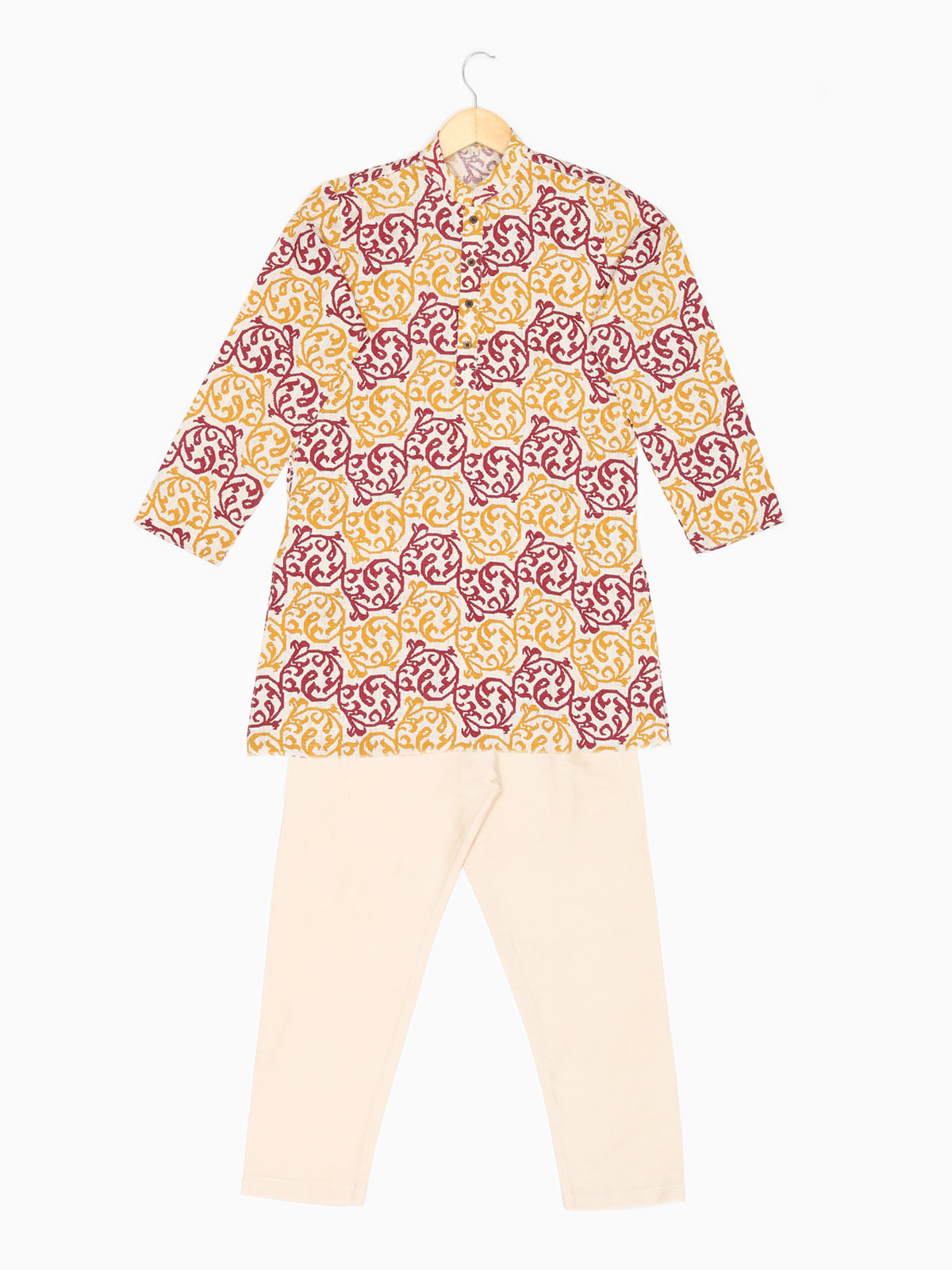 Boys Festive & Party Kurta and Pyjama Set (Multicolor Pack of 1)