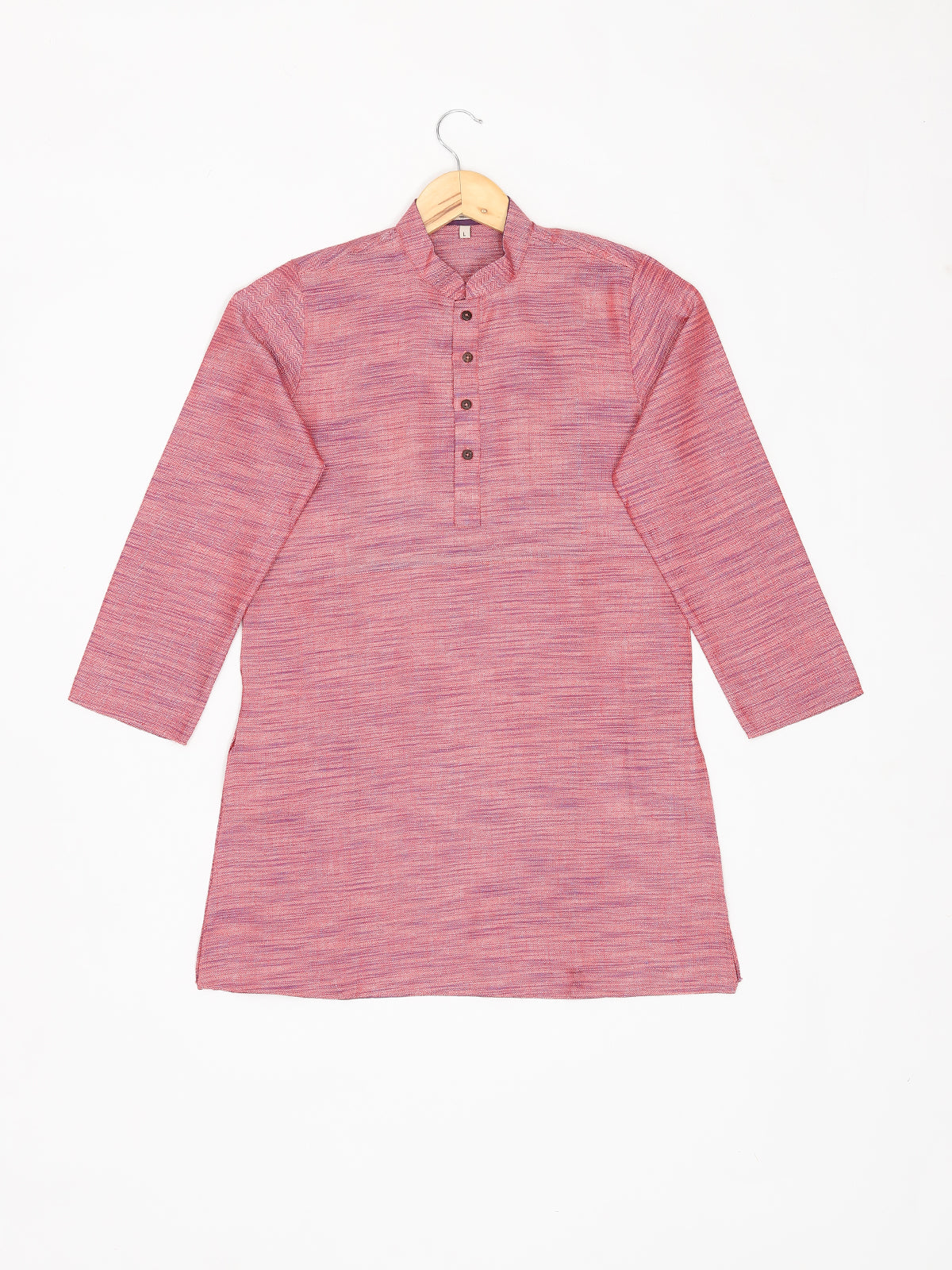 Boys Festive & Party Kurta and Pyjama Set (Pink Pack of 1)