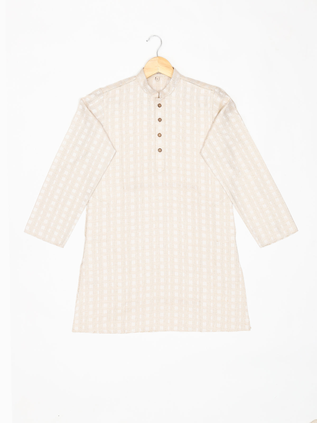 Boys Festive & Party Kurta and Pyjama Set (White Pack of 1)