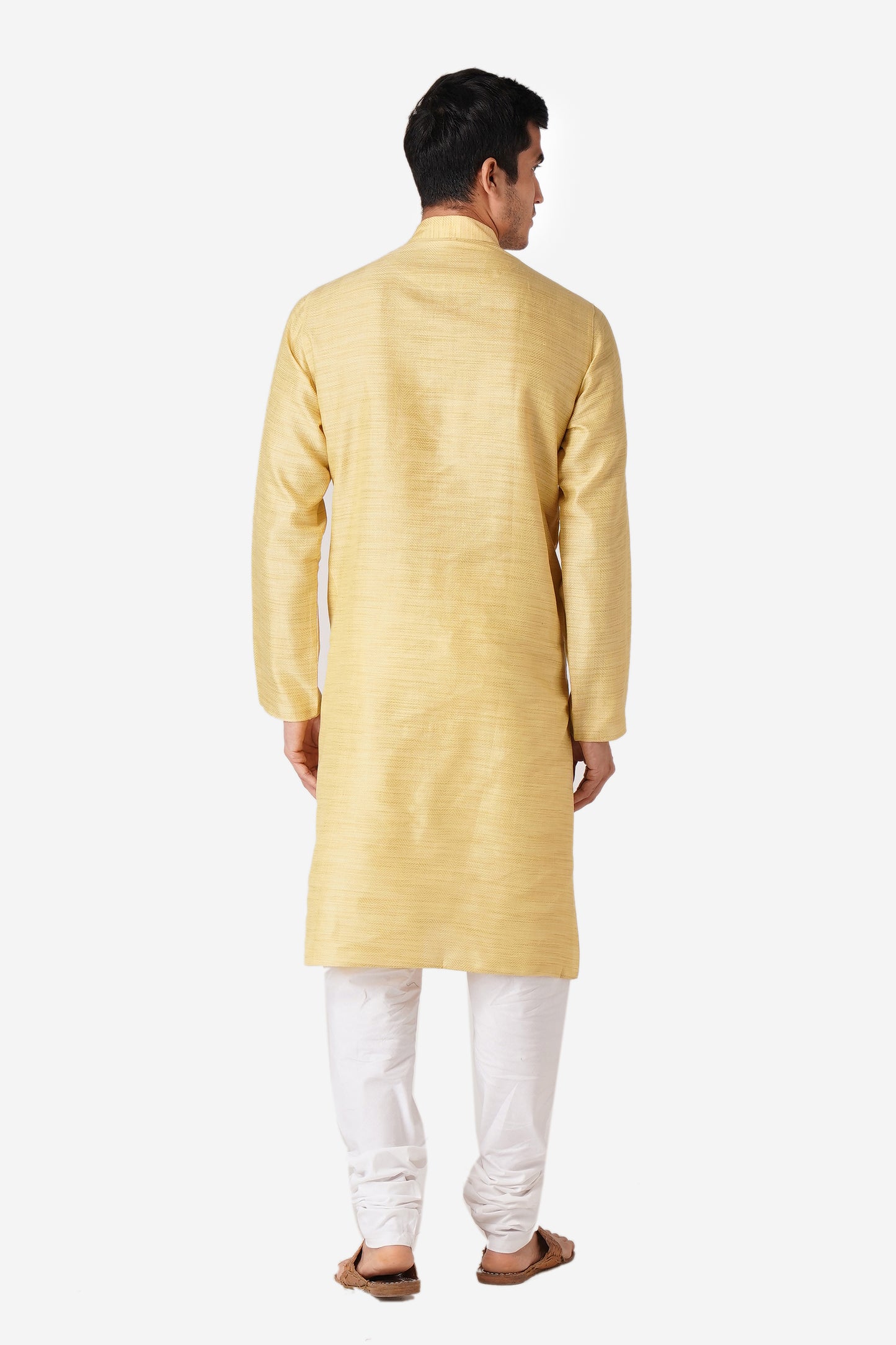 Full Sleeve Geometric Print Kurta and Churidar Set in Green Pure Cotton