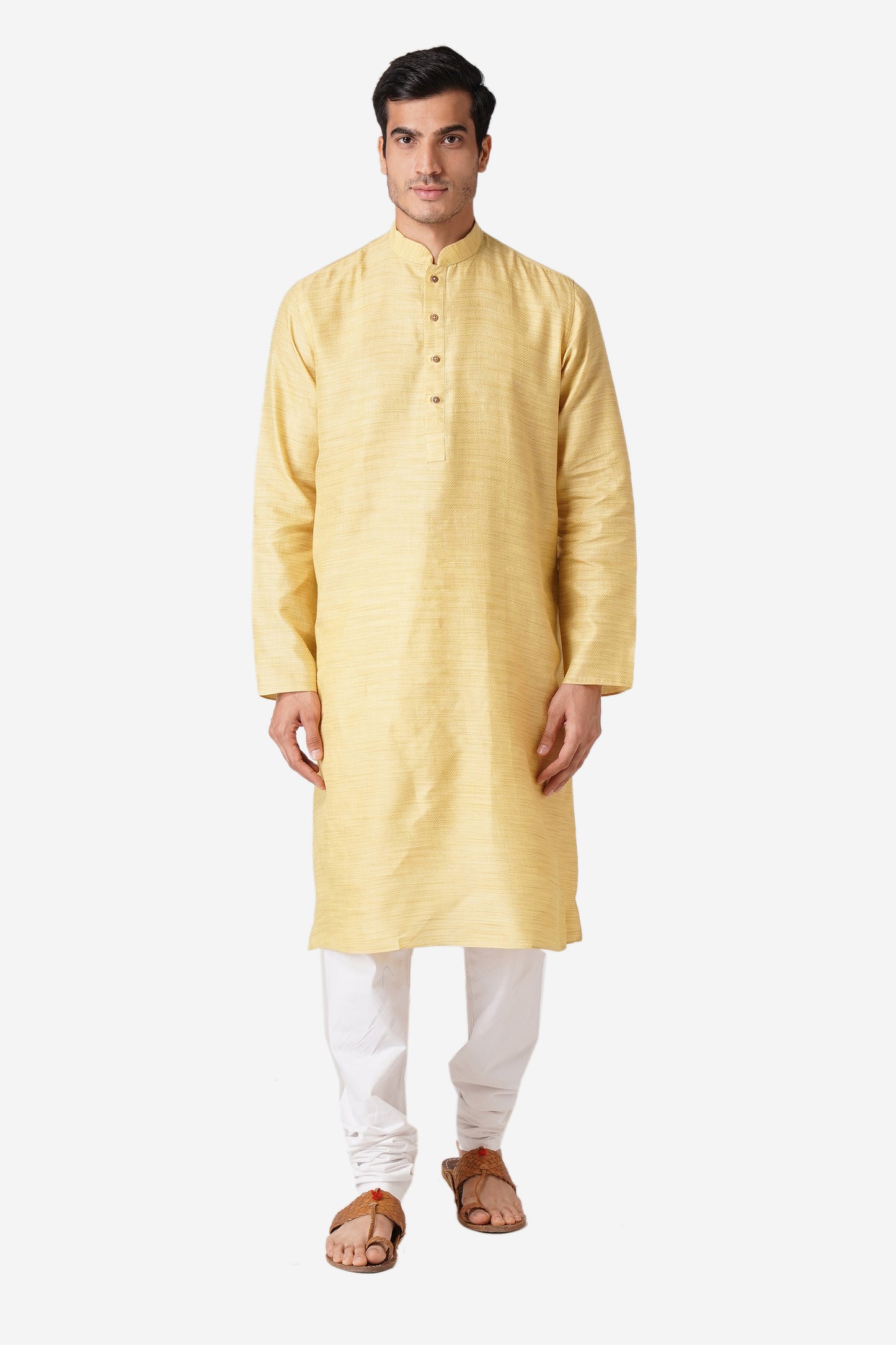 Full Sleeve Geometric Print Kurta and Churidar Set in Green Pure Cotton
