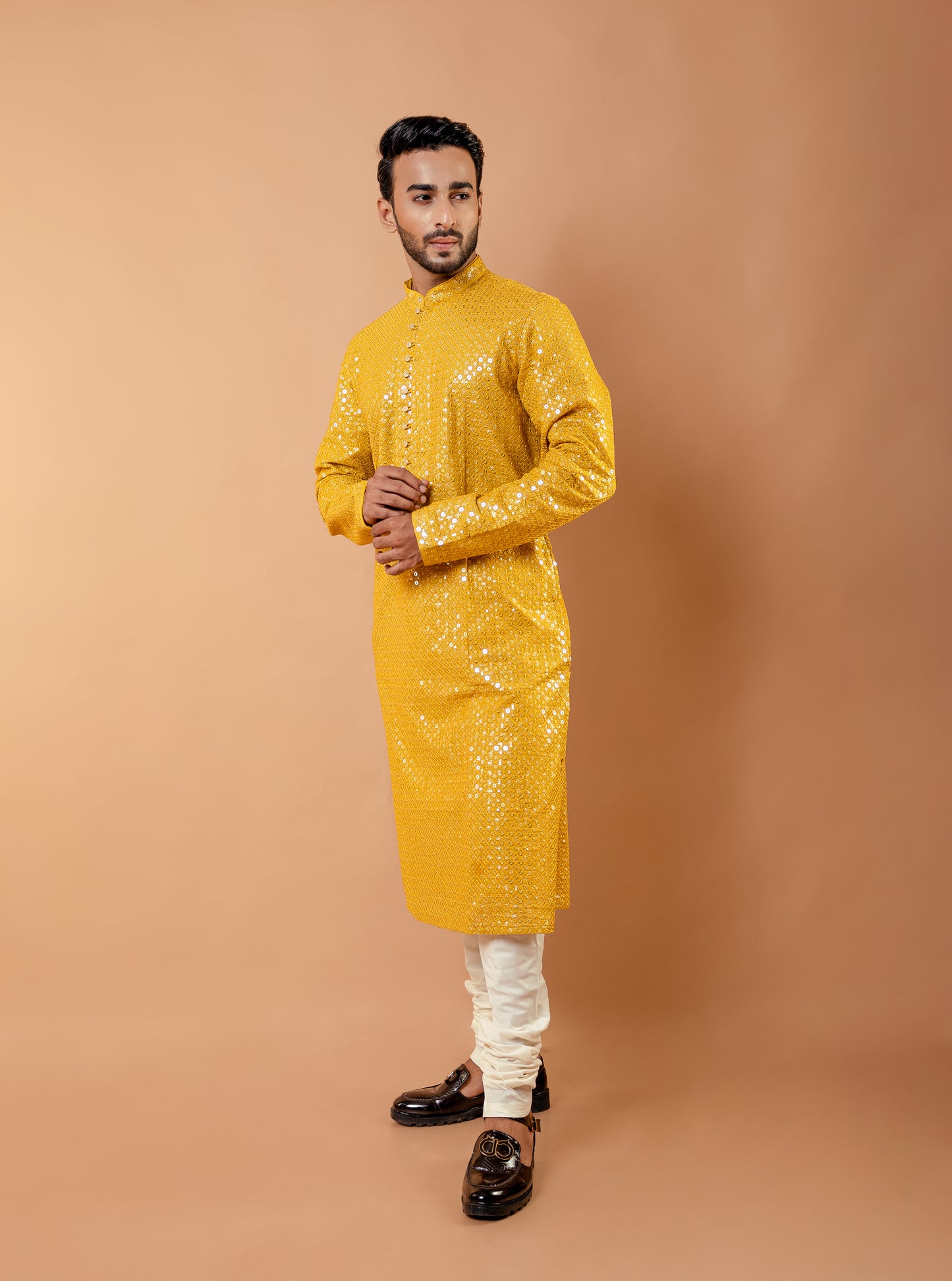 Yellow Resham Kurta