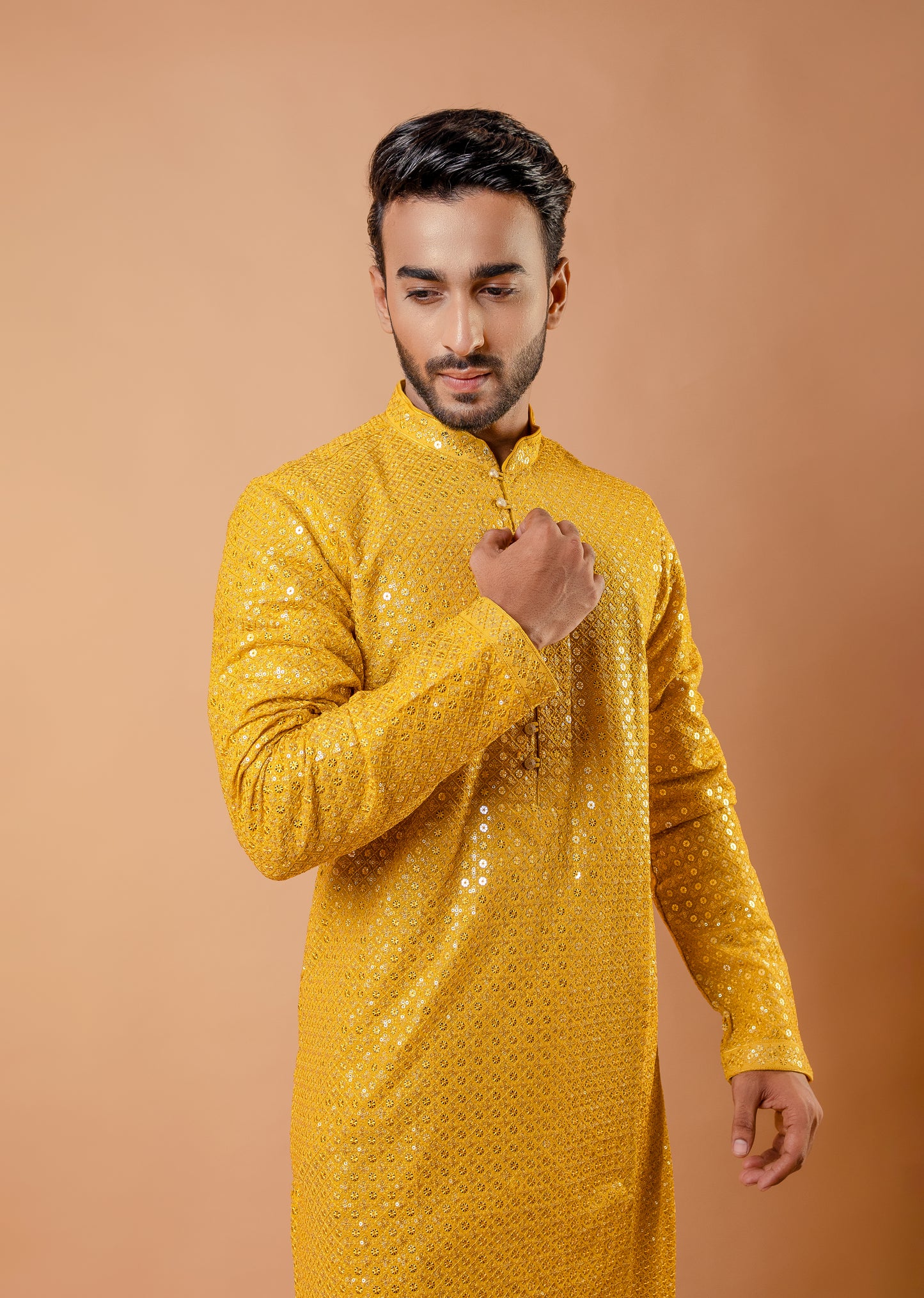 Yellow Resham Kurta