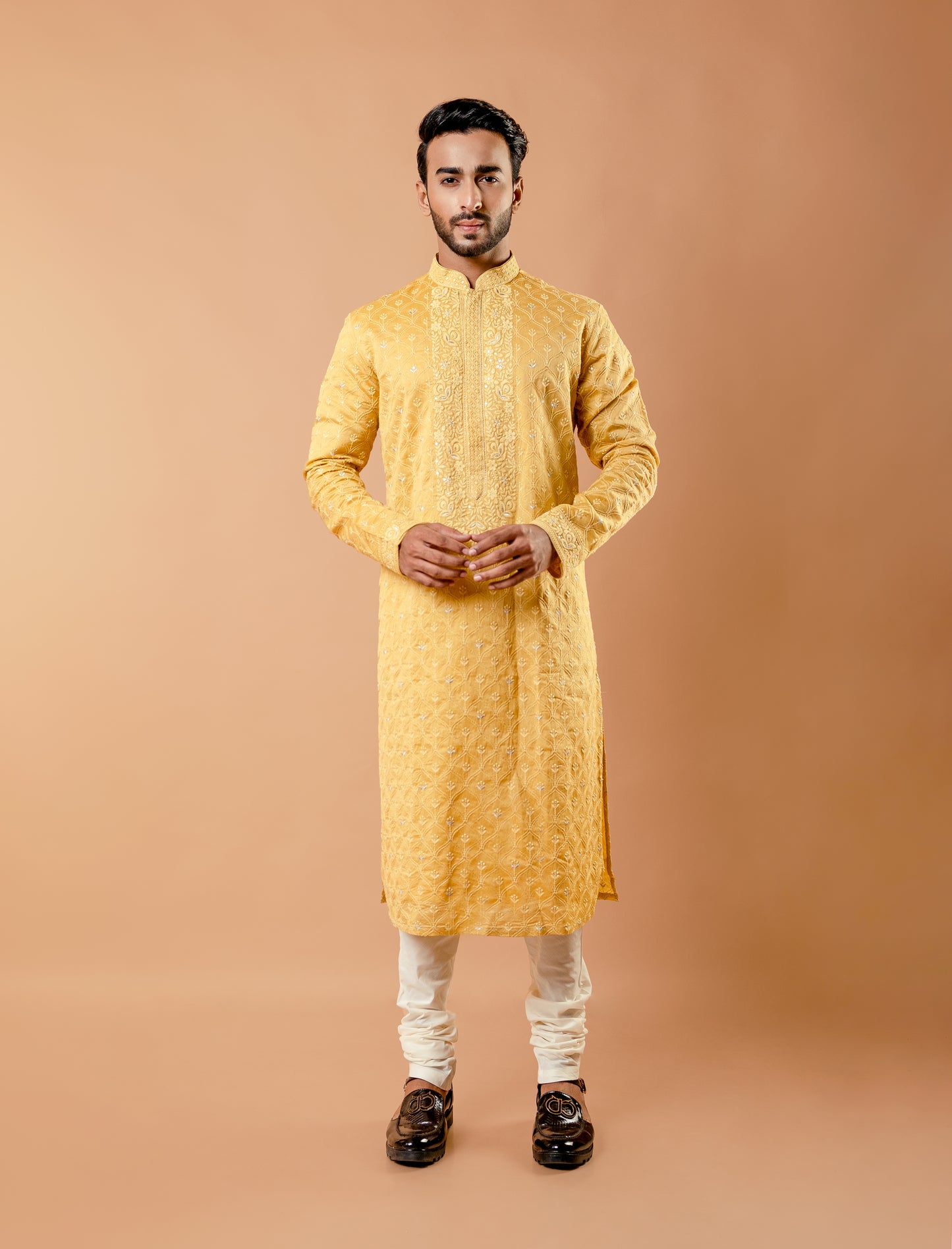 Embroidered Sunlit Yellow Kurta