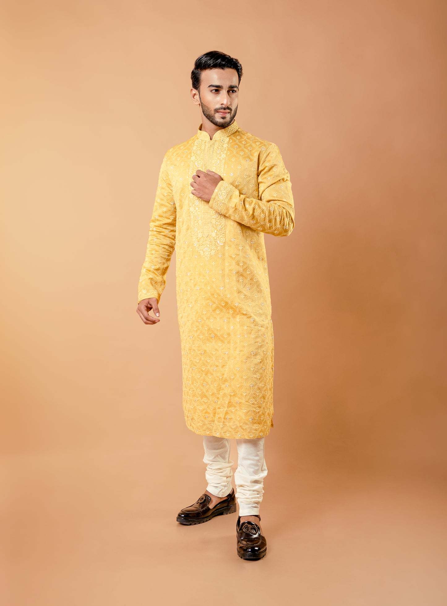 Embroidered Sunlit Yellow Kurta