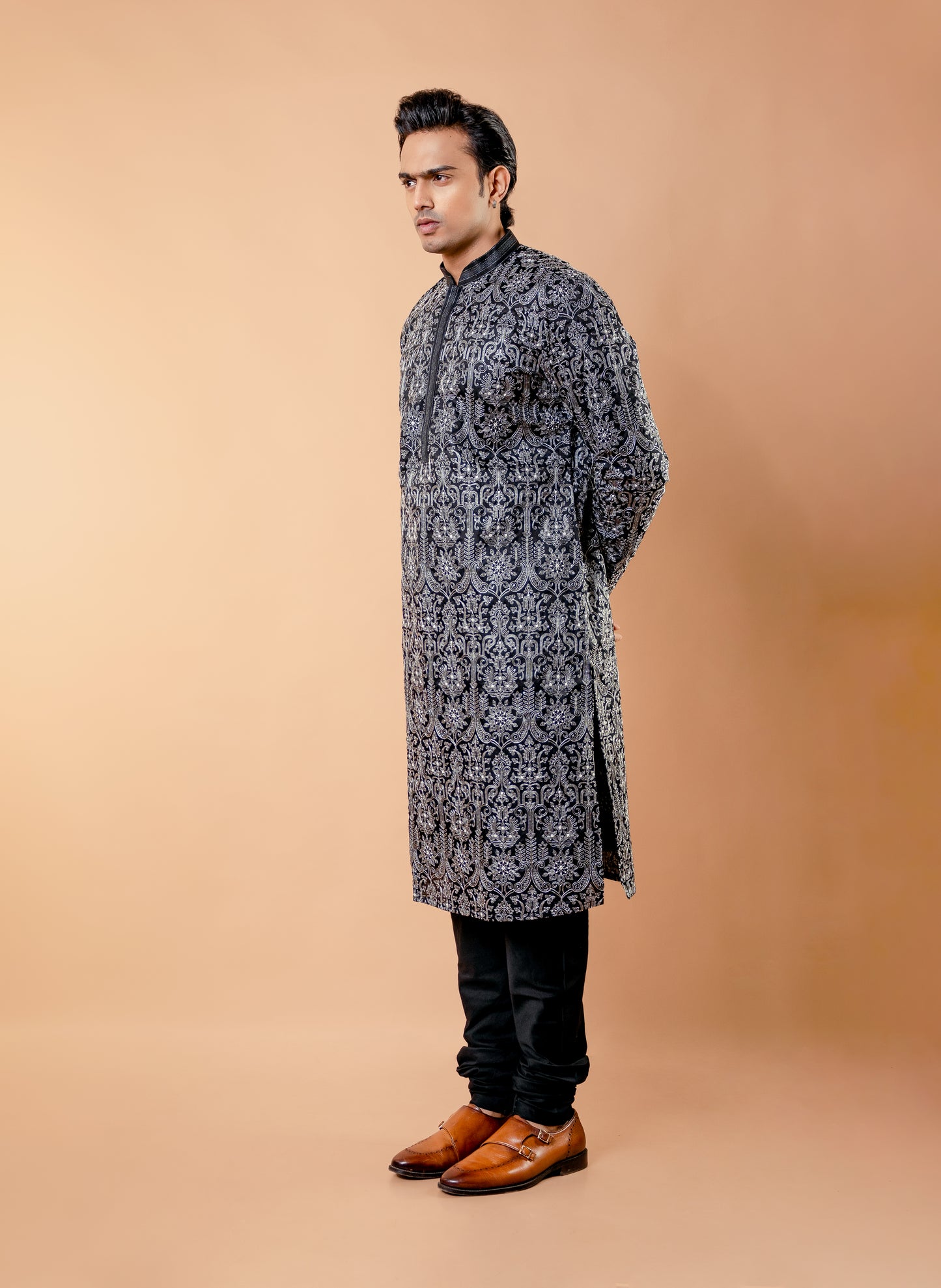 Midnight Bloom Kurta