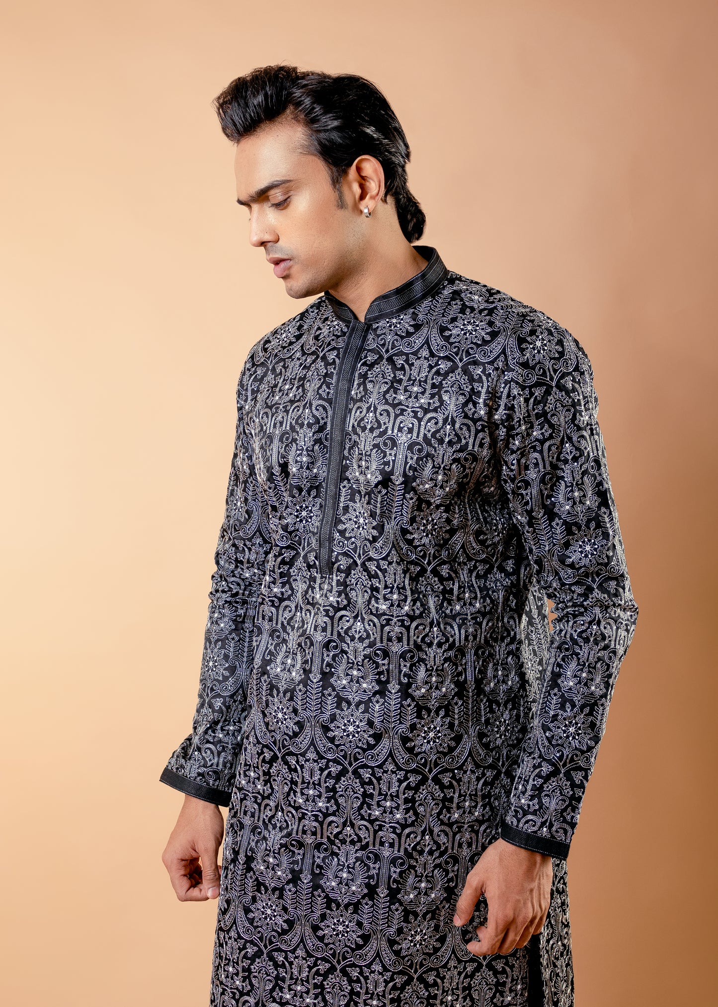 Midnight Bloom Kurta