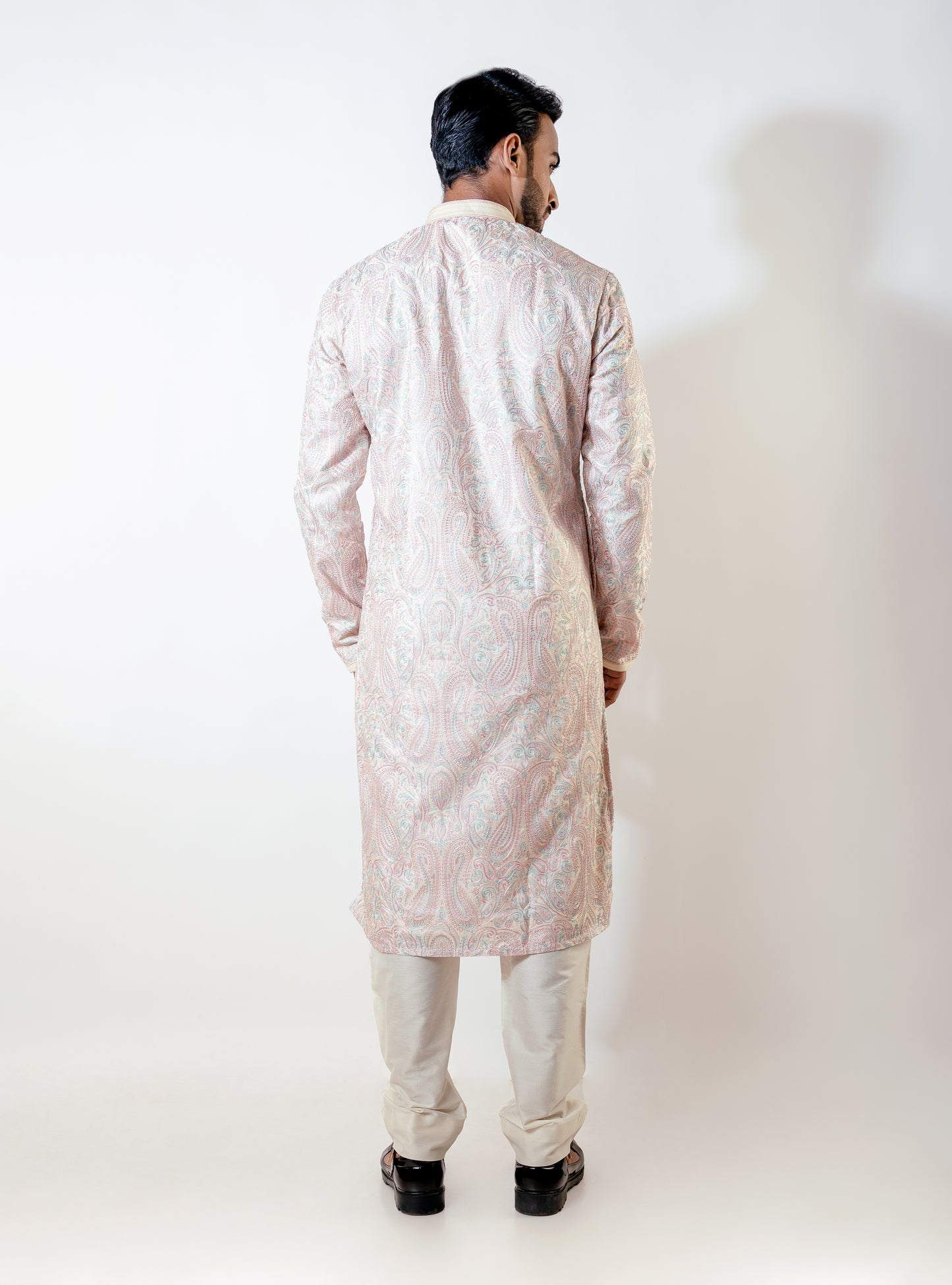 Cream Karigari Kurta