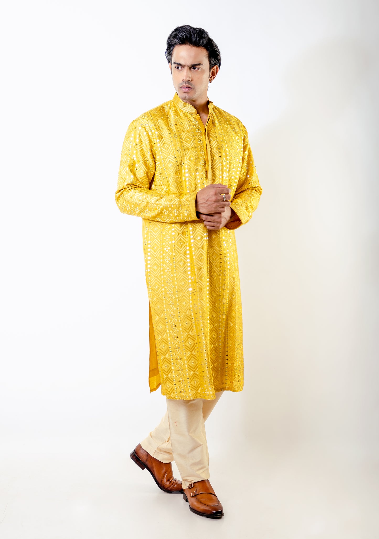 Mehndi Golden Kurta