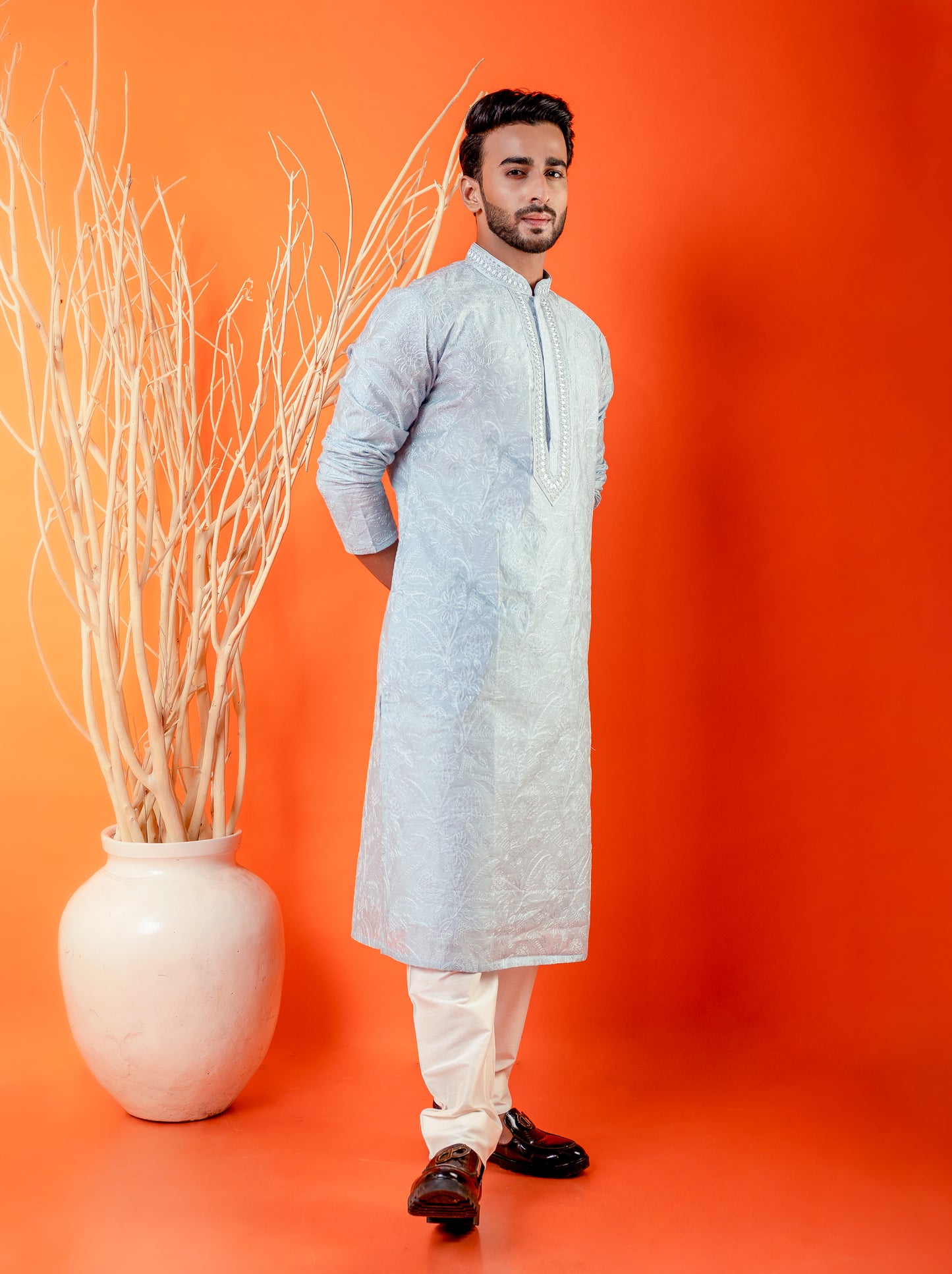 Blossom in Blue Kurta