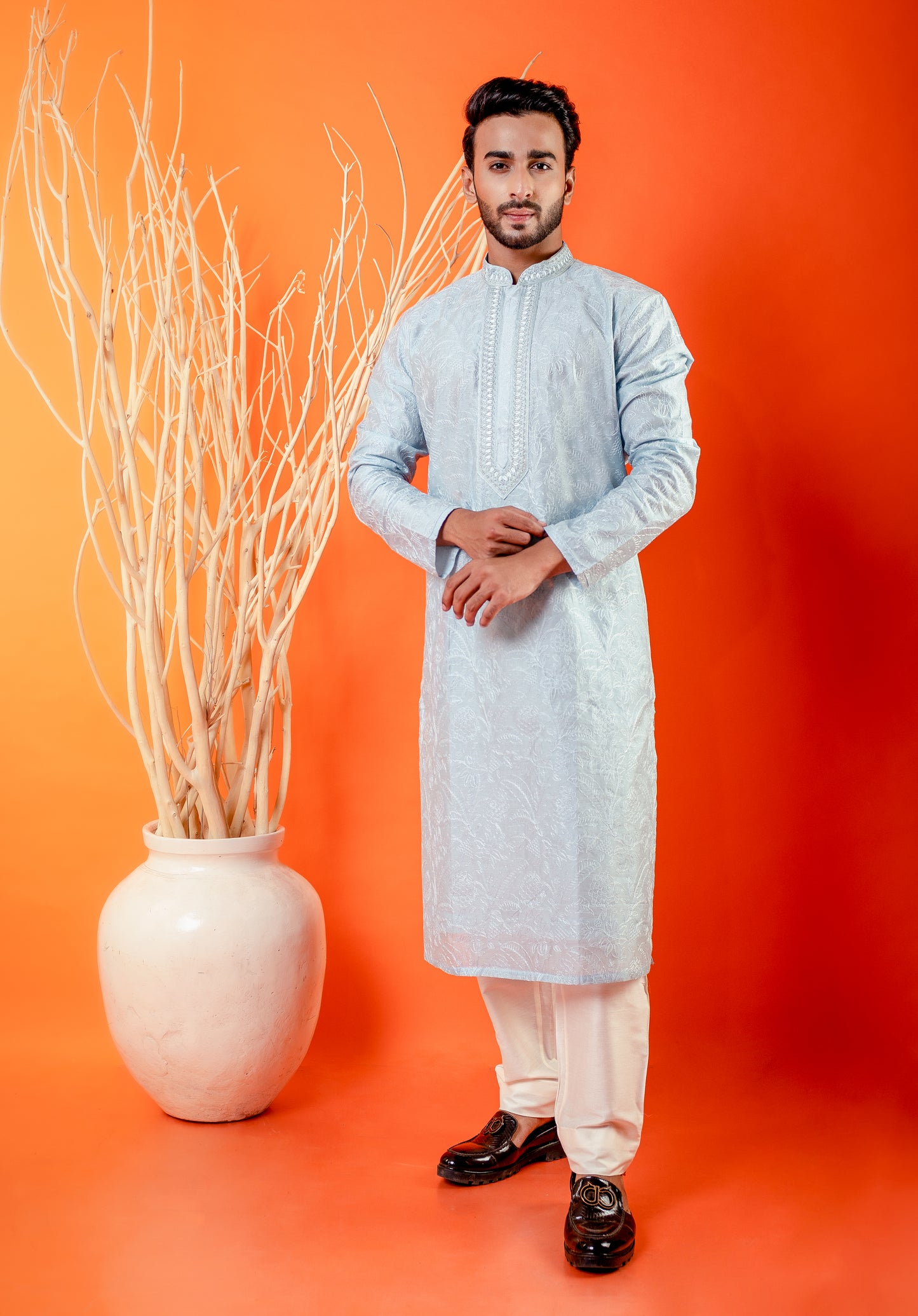 Blossom in Blue Kurta