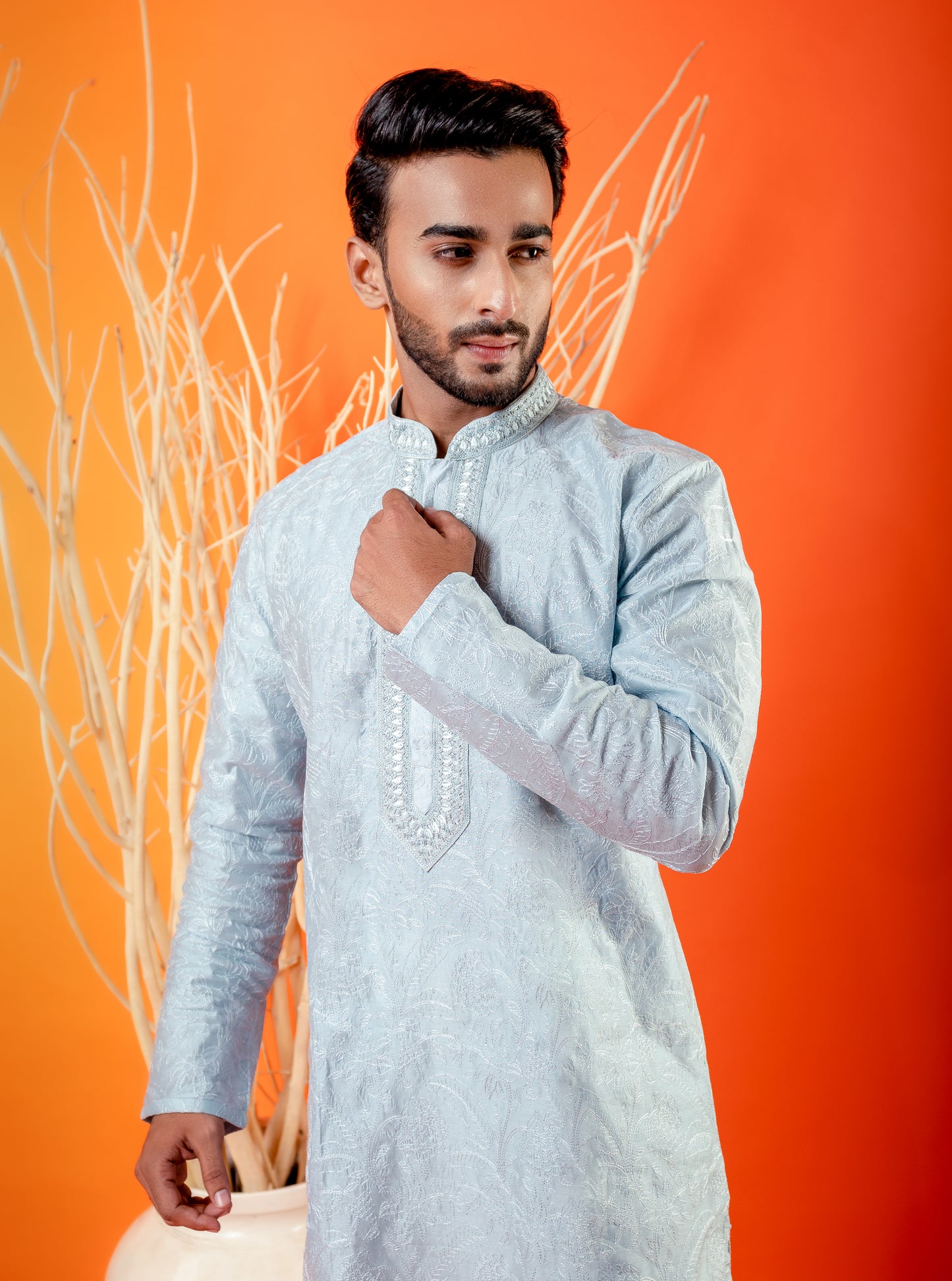 Blossom in Blue Kurta