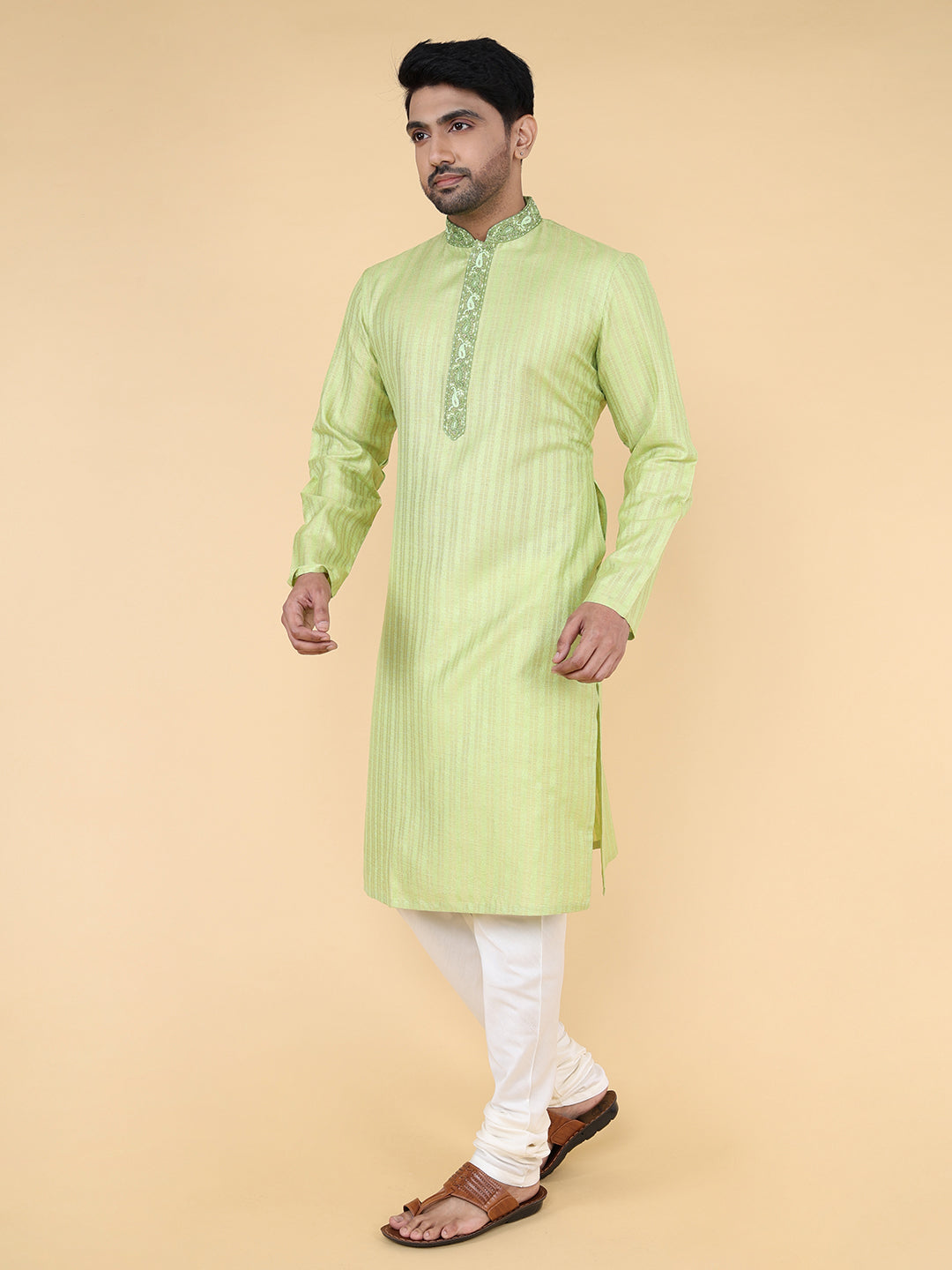 Luxe kurta - Embroidered Elegance (mint green)