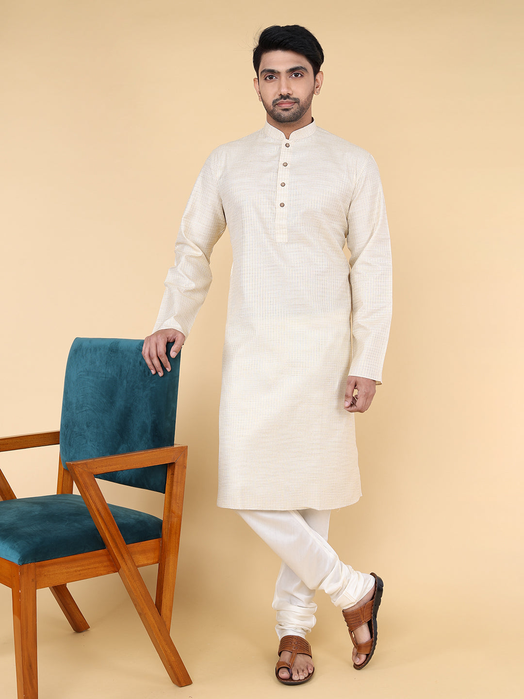 kurta regular fit (cream)