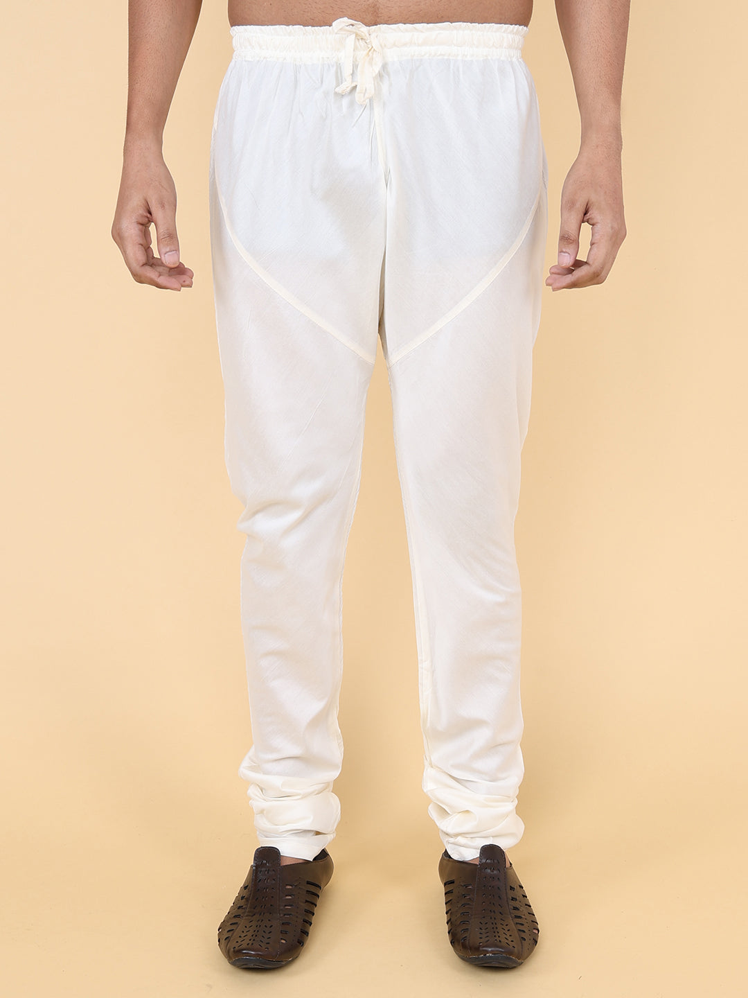 Men Kurta Pyjama Set (Light Beige)