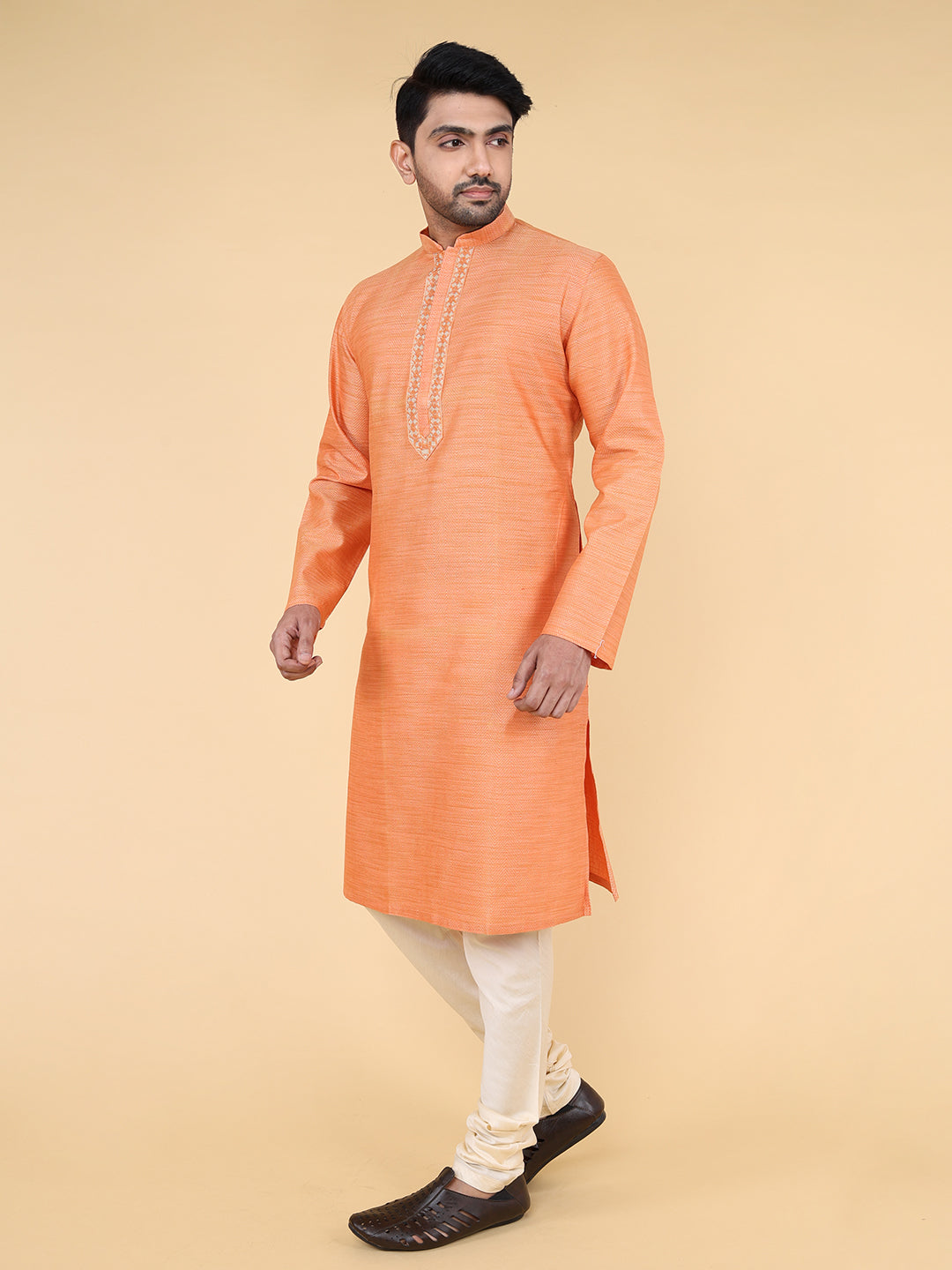 Luxe kurta - Embroidered Elegance (orange)