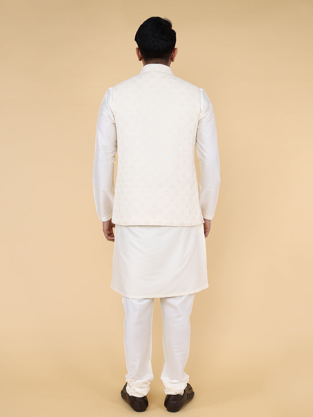 Cream all over thread work Jacket