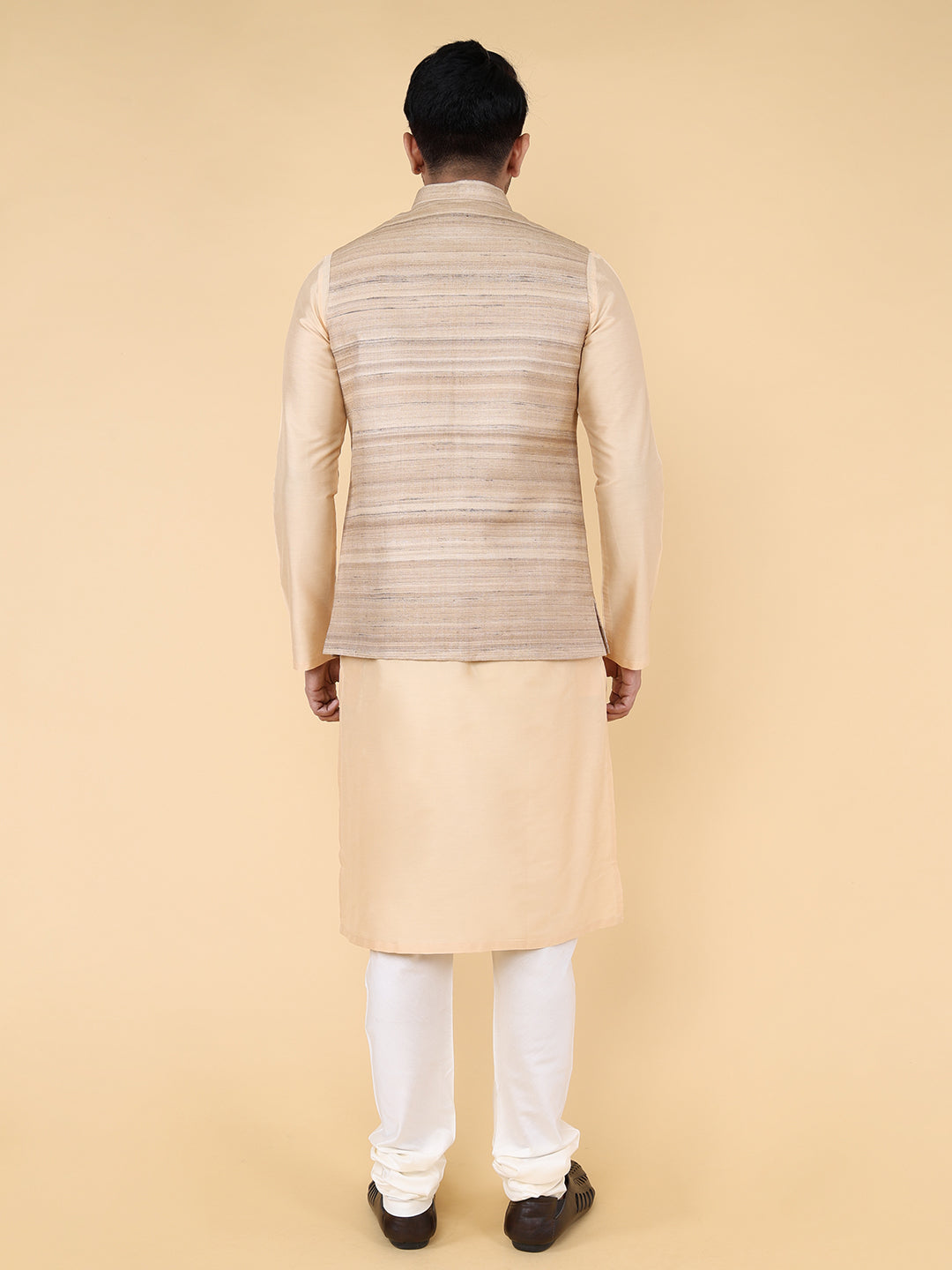 Dark beige self Jacket