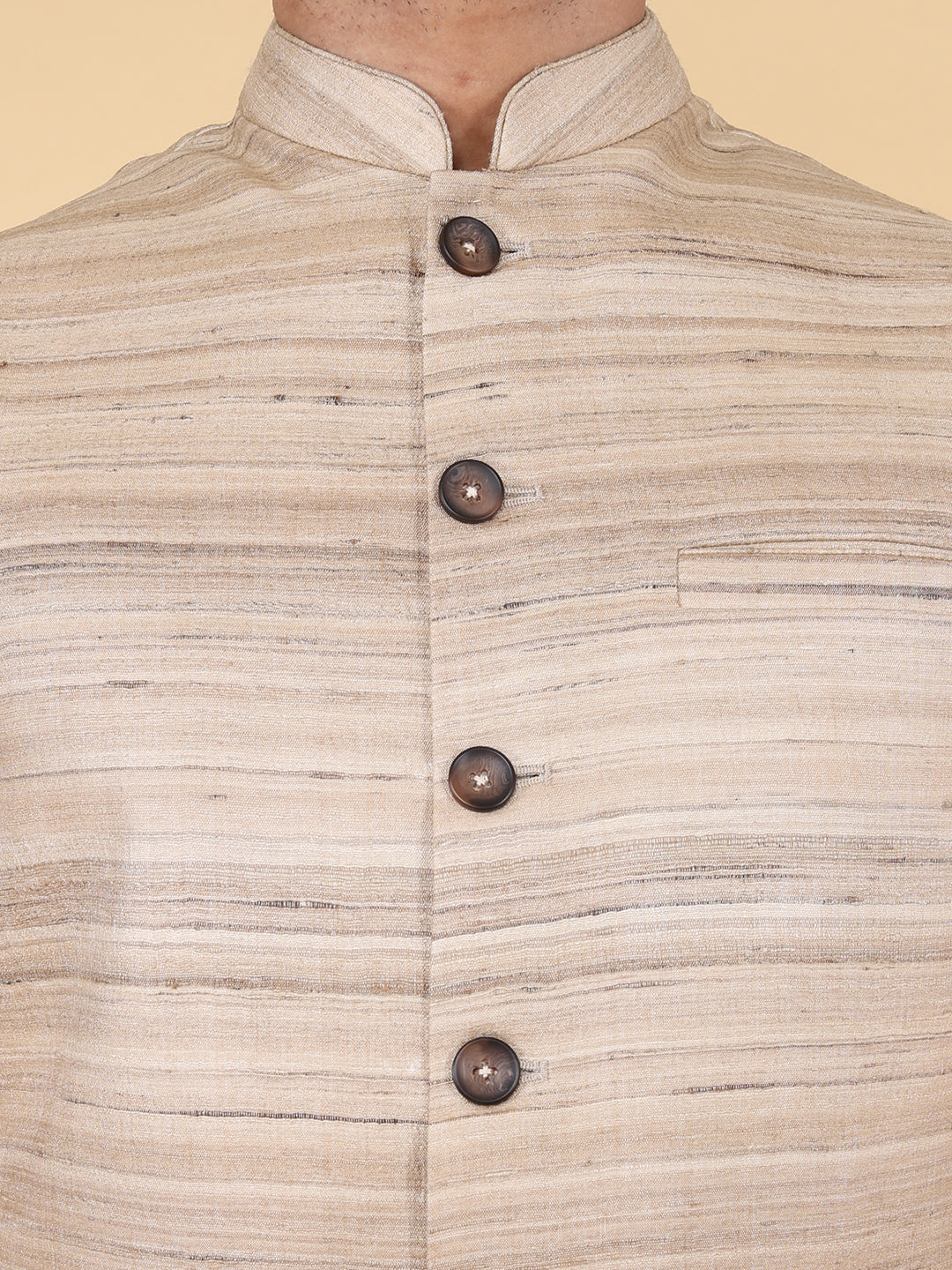 Dark beige self Jacket