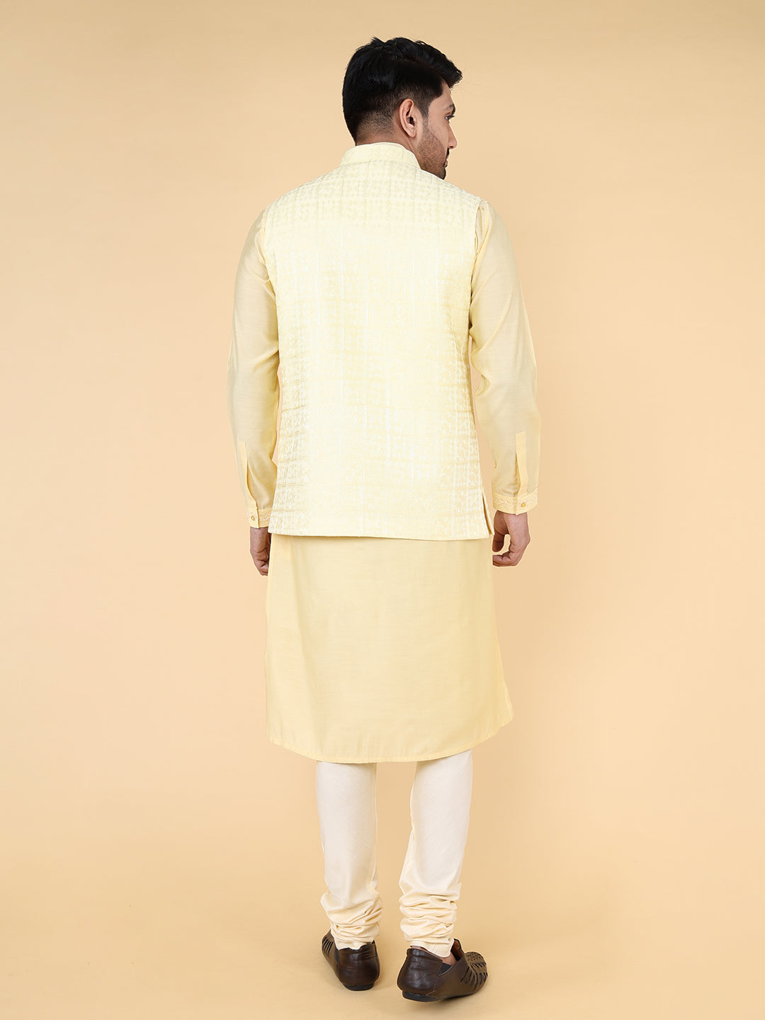 Lemon all over thread work Jacket
