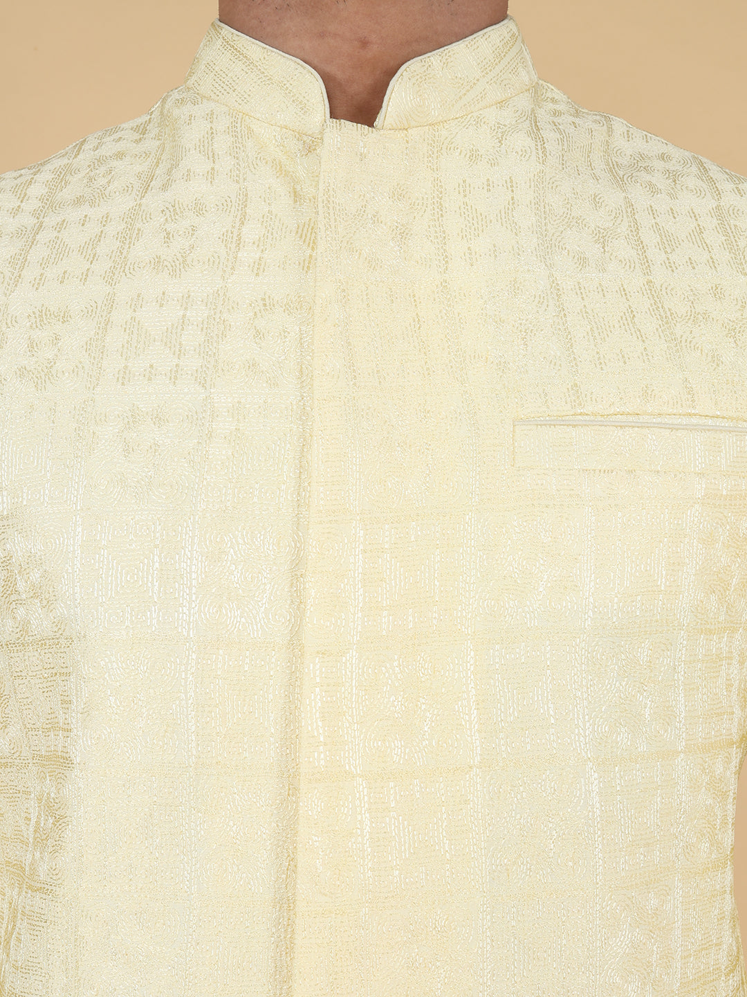 Lemon all over thread work Jacket