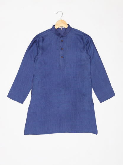 Boys Festive & Party Kurta and Pyjama Set (Blue Pack of 1)