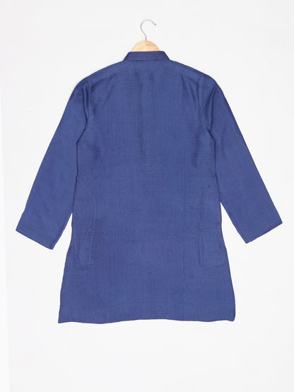 Boys Festive & Party Kurta and Pyjama Set (Blue Pack of 1)