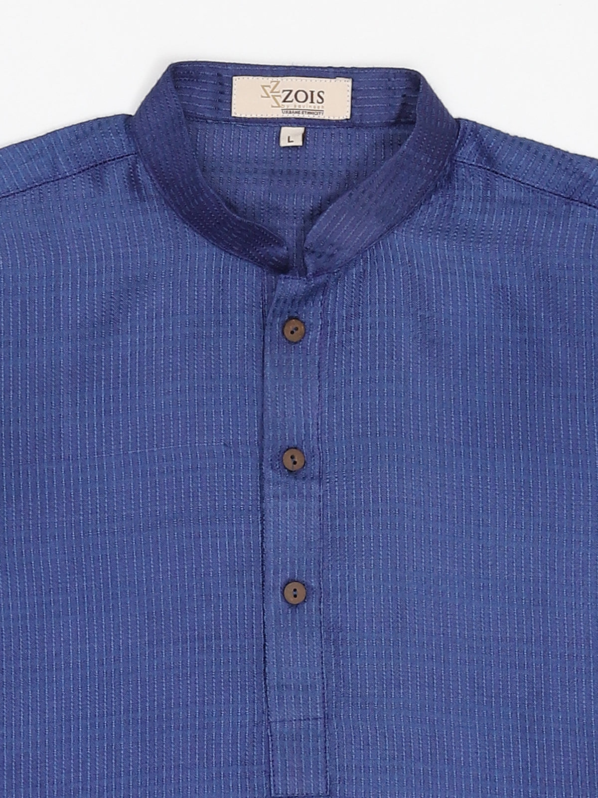 Boys Festive & Party Kurta and Pyjama Set (Blue Pack of 1)