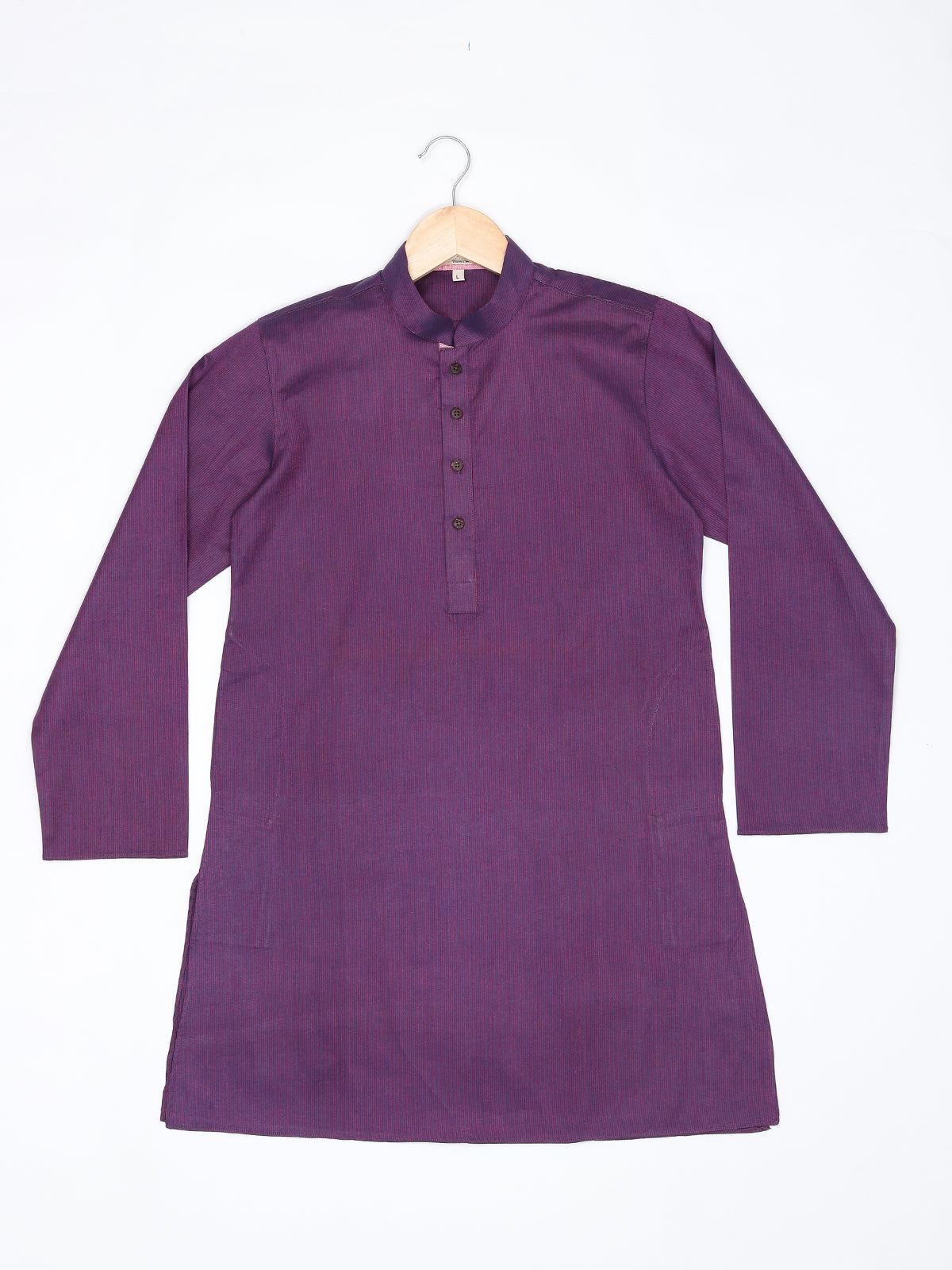 Boys Festive & Party Kurta and Pyjama Set (Purple Pack of 1)