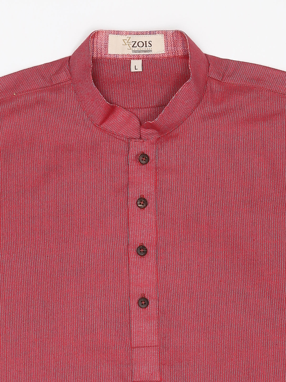 Boys Festive & Party Kurta and Pyjama Set (Red Pack of 1)