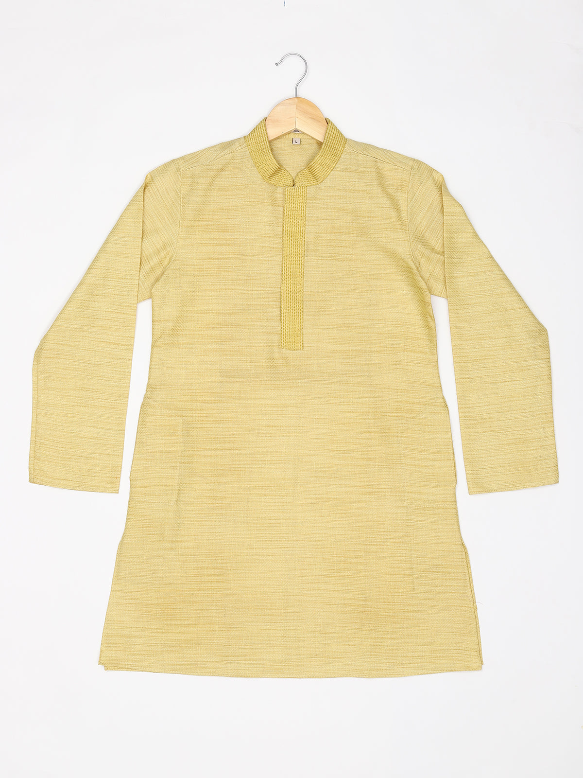 Boys Festive & Party Kurta and Pyjama Set (Yellow Pack of 1)