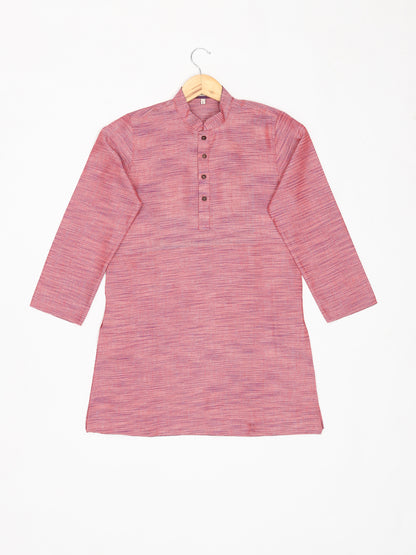 Boys Festive & Party Kurta and Pyjama Set (Pink Pack of 1)