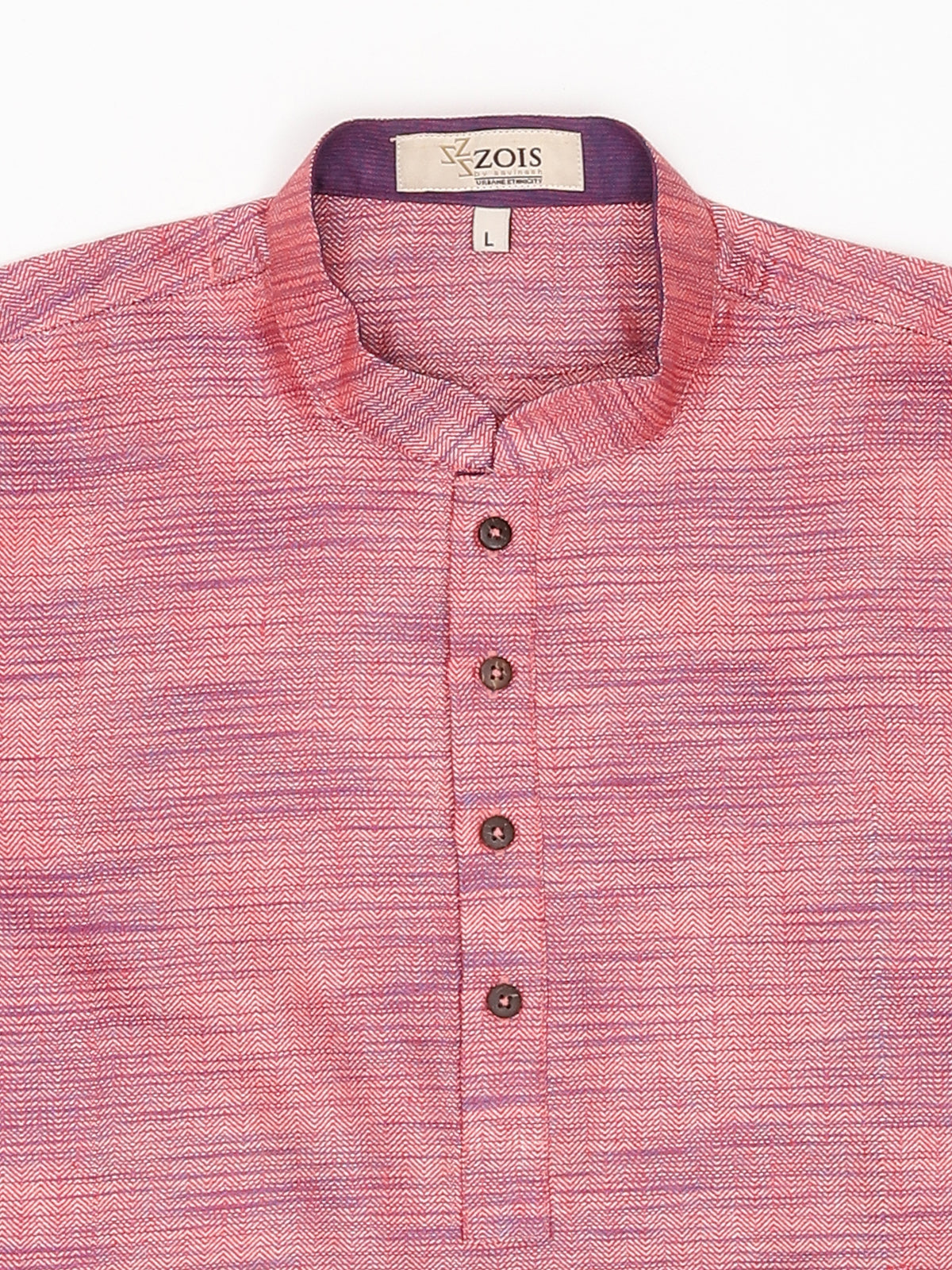 Boys Festive & Party Kurta and Pyjama Set (Pink Pack of 1)