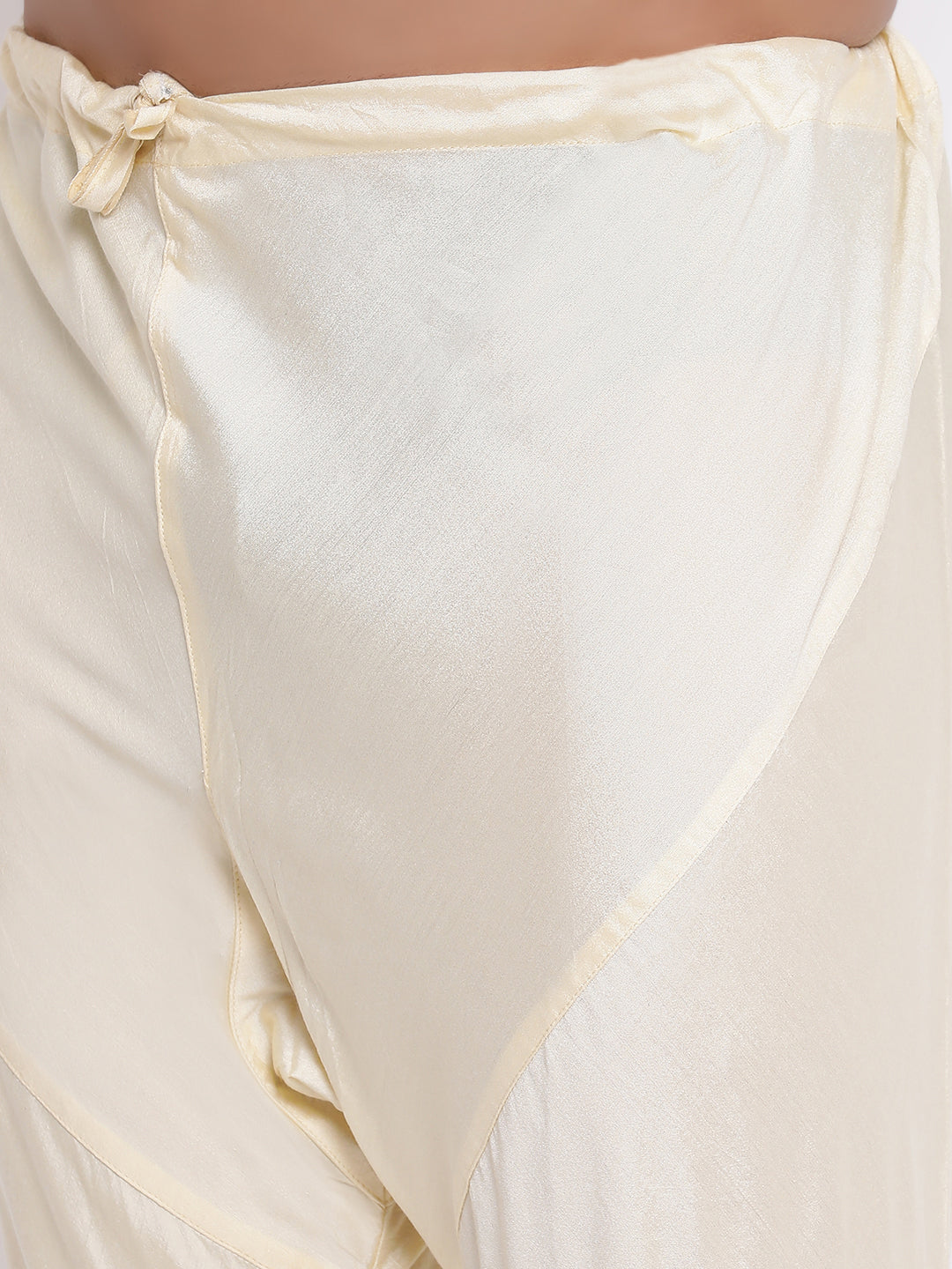 Full Sleeve Embroidered Kurta and Churidar Set in Beige Cotton Blend
