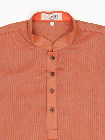 Boys Festive & Party Kurta and Pyjama Set (Brown Pack of 1)