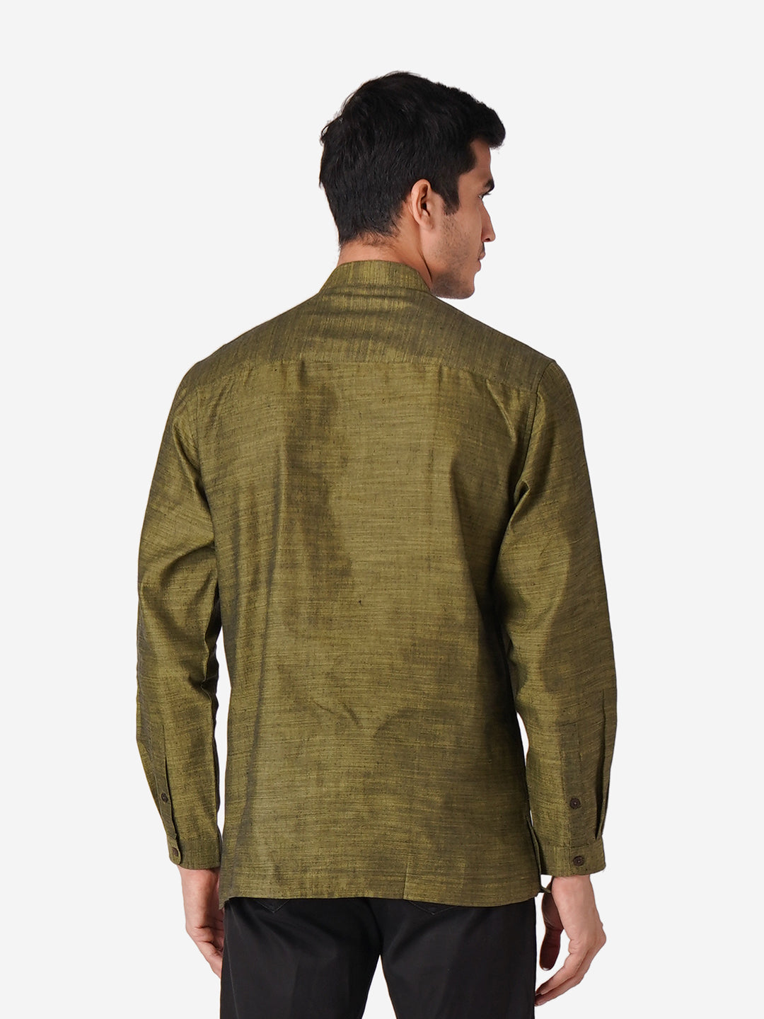 Men Solid Casual Green Shirt