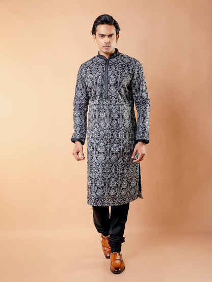 Midnight Bloom Kurta