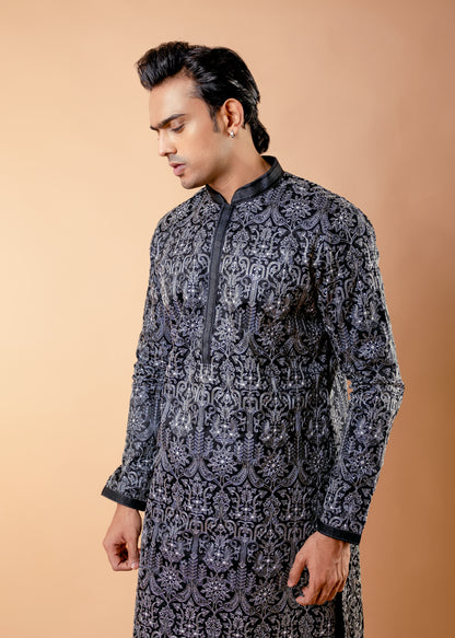 Midnight Bloom Kurta