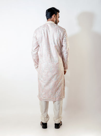 Cream Karigari Kurta