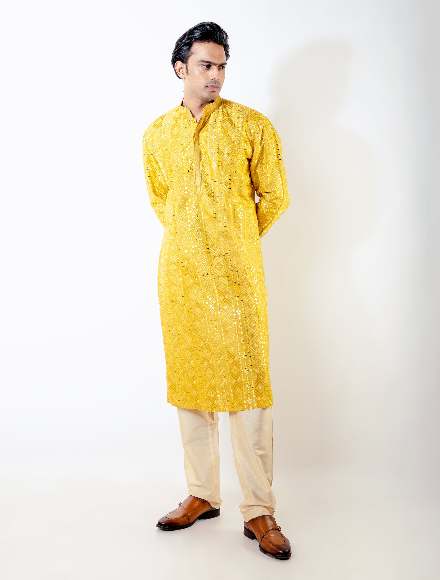 Mehndi Golden Kurta