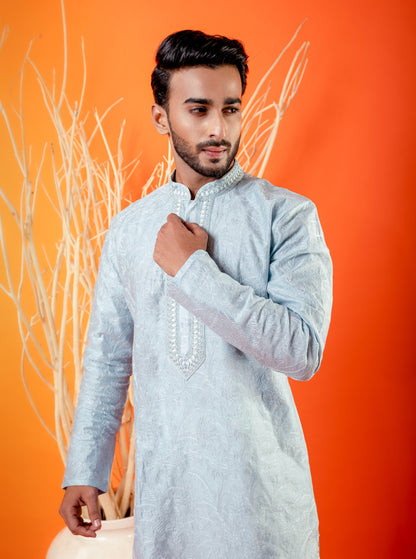 Blossom in Blue Kurta