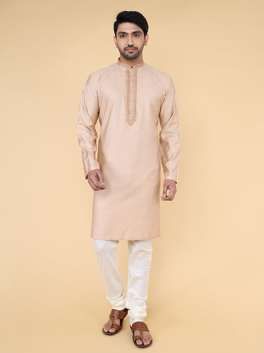 Luxe kurta - Embroidered Elegance (light beige)