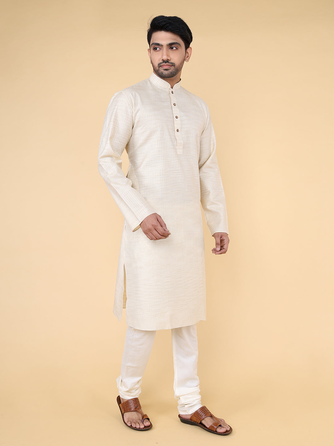 kurta regular fit (cream)