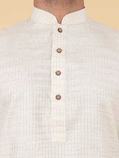 kurta regular fit (cream)