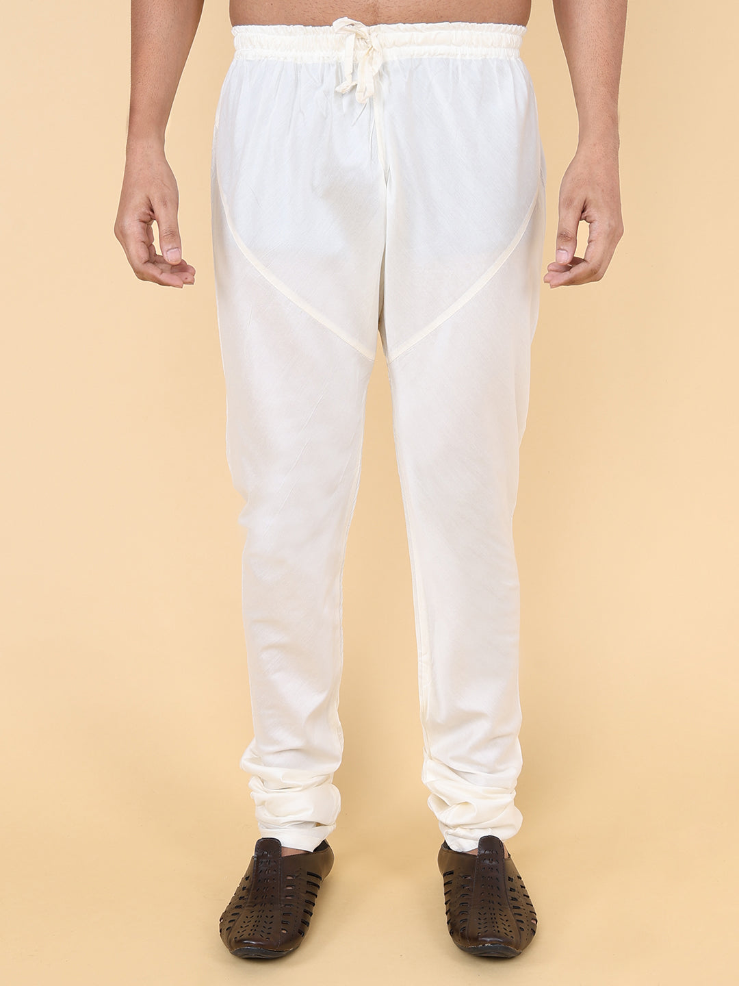 Zois Men Kurta Pyjama Set (Light Beige)