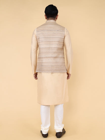 Dark beige self Jacket