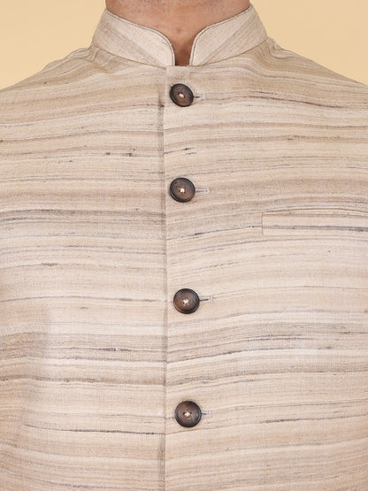 Dark beige self Jacket