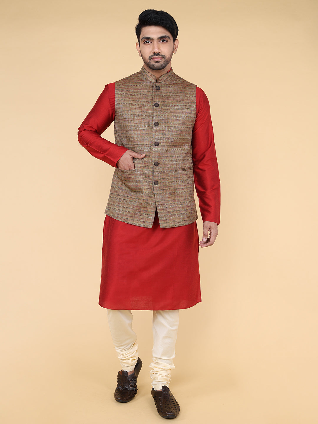 Khakhi multi color Jacket